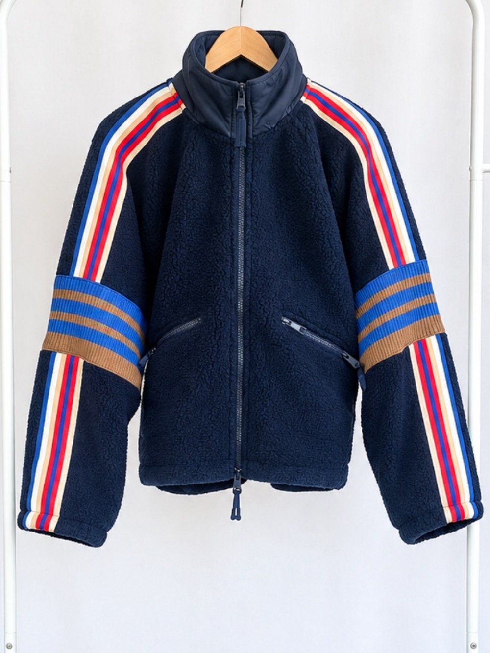 NWT FP Movement Mountain High Sporty Logo Fleece Jacket - Midnight Navy - Size M
